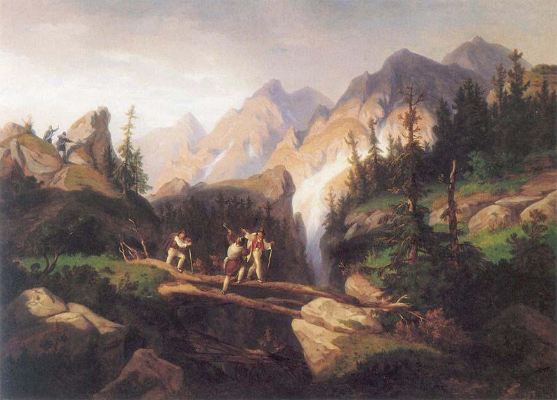 unknow artist Smugglers in the Tatra Mountains Germany oil painting art